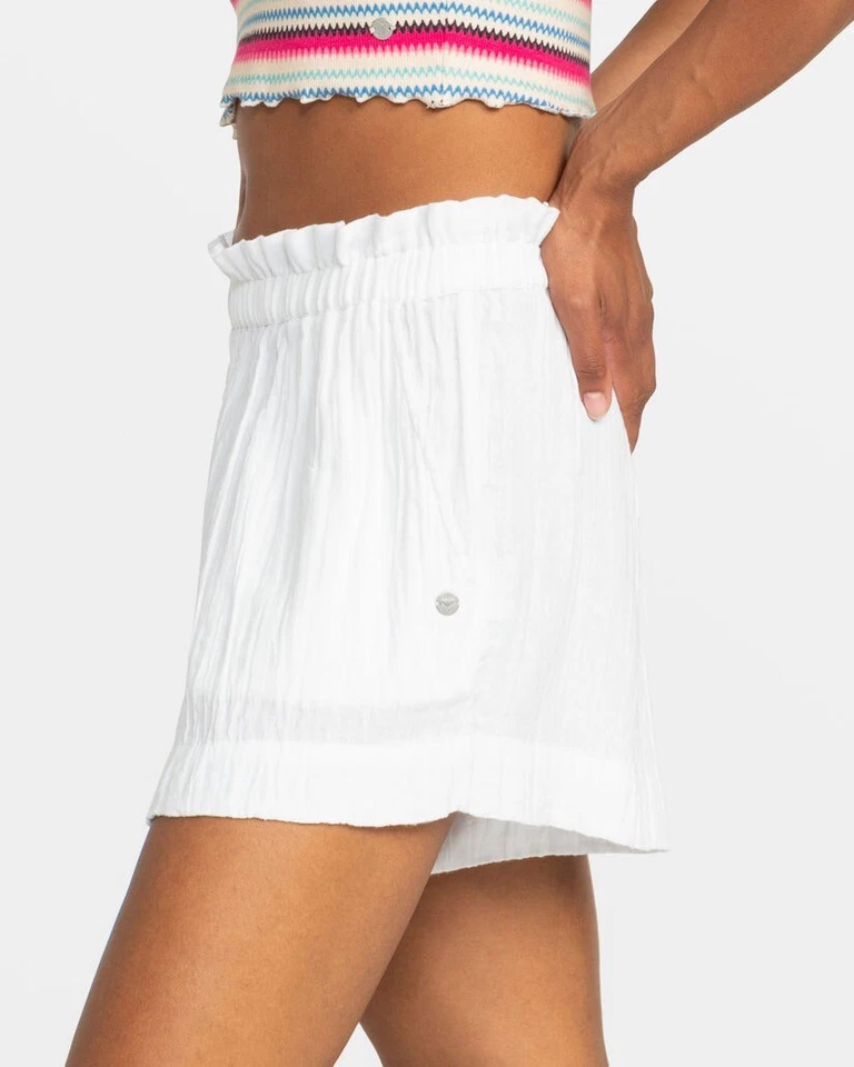 Roxy SNOW WHITE Women's What A Vibe Relaxed Beach Shorts, US Medium - Image 3 of 4