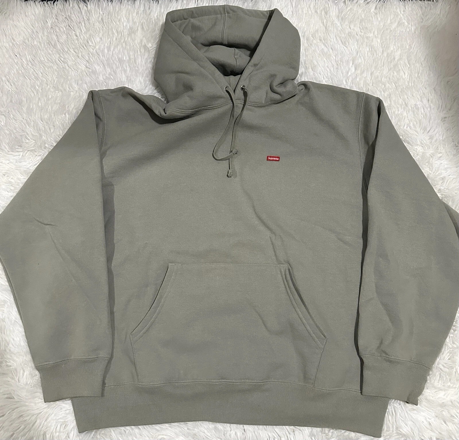 Sweat à capuche Supreme Small Box couleur olive clair taille L