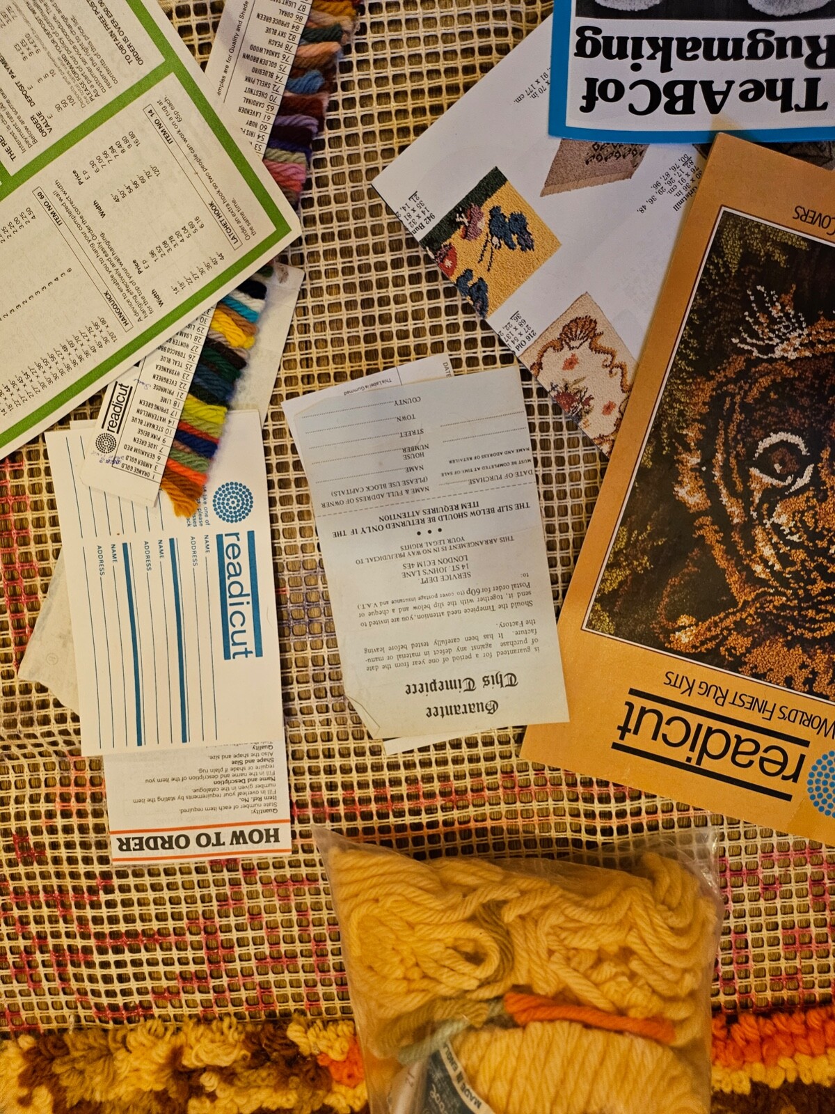 Readicut Wool Rug Making Kit 60 " x 36" very large kit eBay