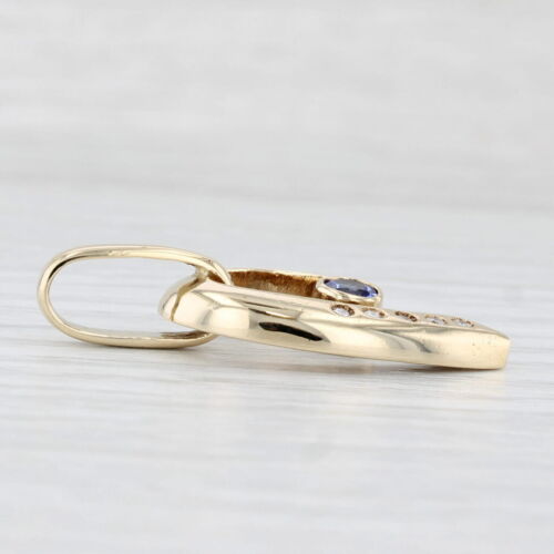 Colgante De Diamante De Tanzanita De 0.50ctw En Oro Amarillo De 14k - Imagen 3 de 5