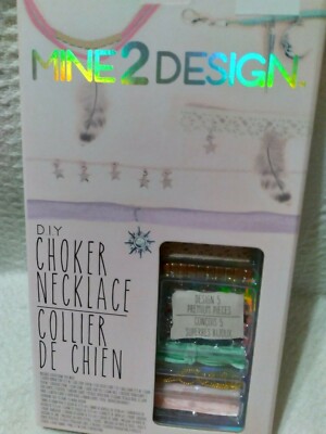 MINE2DESIGN DIY CHOKER NECKLACE KIT, DESIGN 5 PREMIUM PIECES, AGES 14 & UP