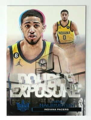 2023-24 Panini Court Kings Double Exposure Amethyst Tyrese Haliburton Pacers /99