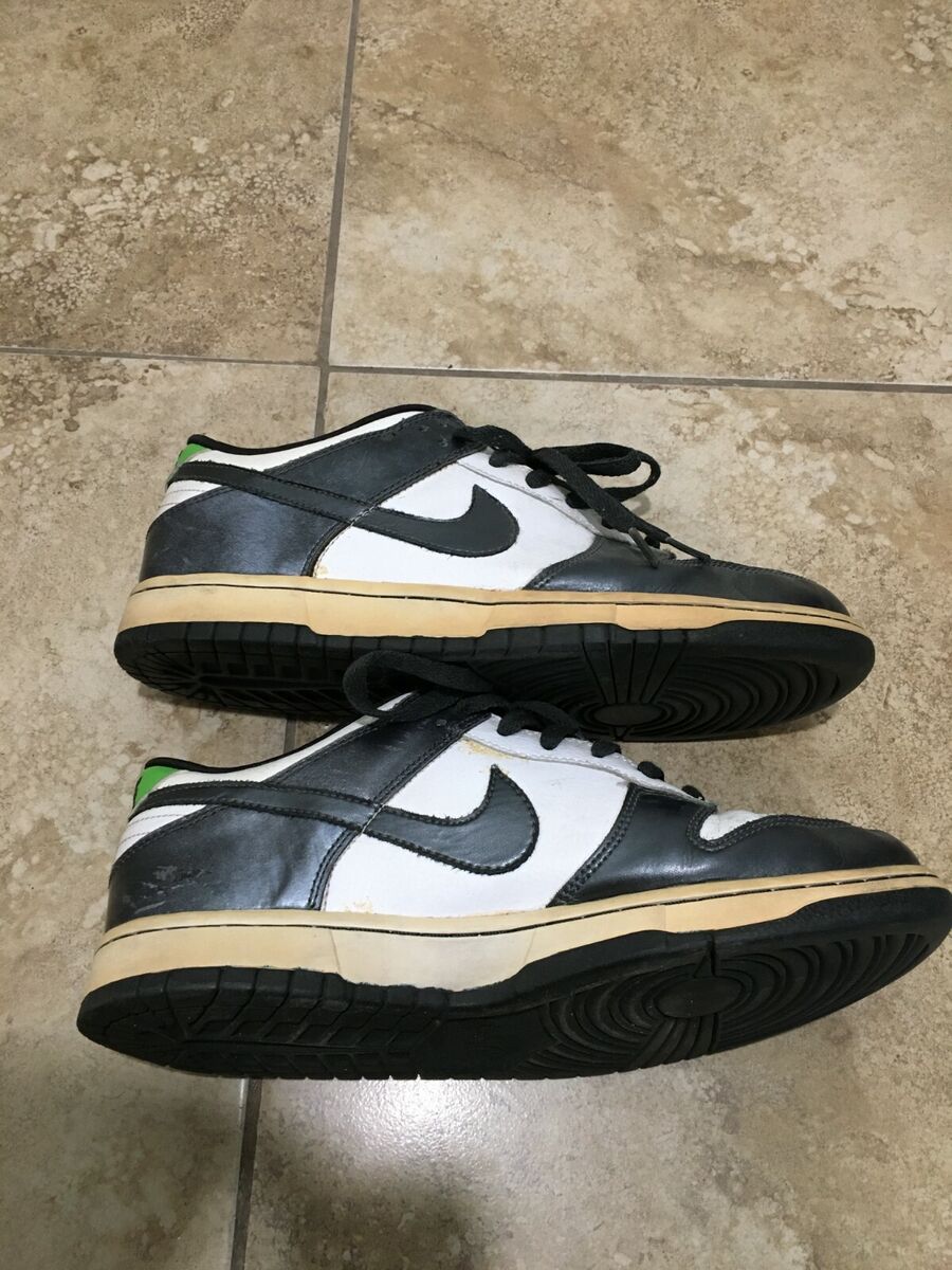 2008 Nike Dunk Low 6.0 Size 10.5 Black / White / Green | eBay 2008 Nike Dunk Low 6.0 Size 10.5 Black / White / Green | eBay