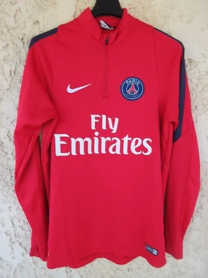 Maillot Sweat PSG PARIS SAINT-GERMAIN vintage NIKE training football shirt M - Photo 1/4