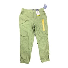 NWT Women's Gap Elastic Back Button Front Twill Jogger Four Leaf Clover XXL