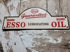VINTAGE ESSO SIGN OLD 19" CAST IRON AUTOMOBILE LUBRICATION OIL CAR TRUCK SUPPLY