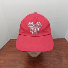 Disney Mickey Mouse Bling Logo Womens Strap Back Hat Disneystore Cap