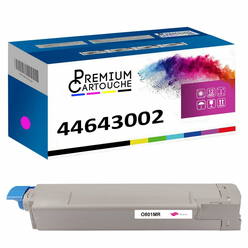 Cartouche toner 44643002 Magenta compatible OKI pour impressions de niveau édition