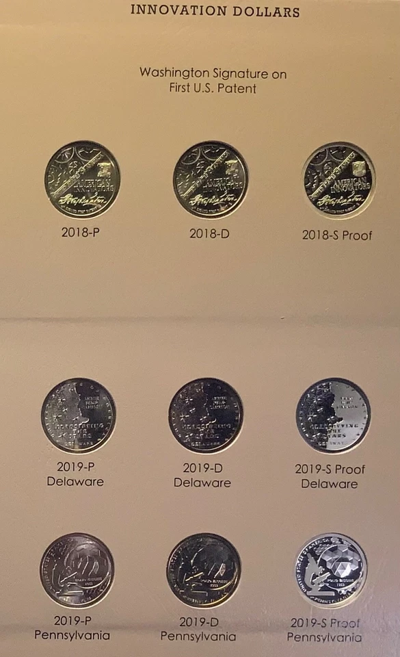 2018 - 2025 87 PDS BU & Proof Innovation Dollar Set in Dansco Album wExtra Page - Image 2 of 4