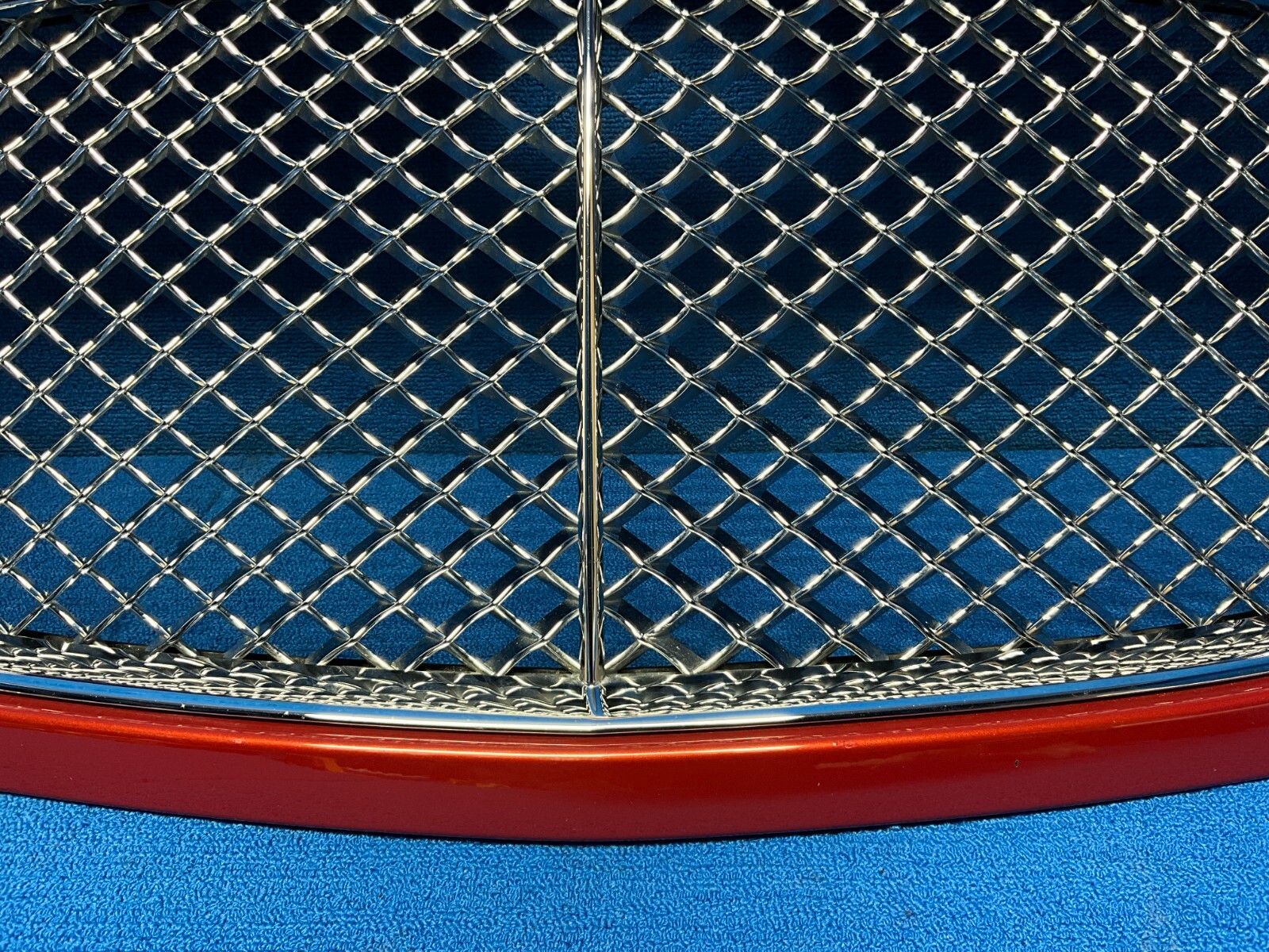 RED 2006-2010 BENTLEY CONTINENTAL GTC FRONT GRILL MESH HOOD BEZEL TRIM OEM