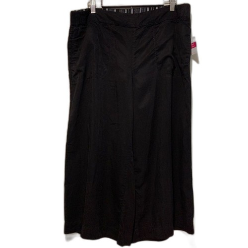 Fresh Produce black tencel wide leg cropped pants size large