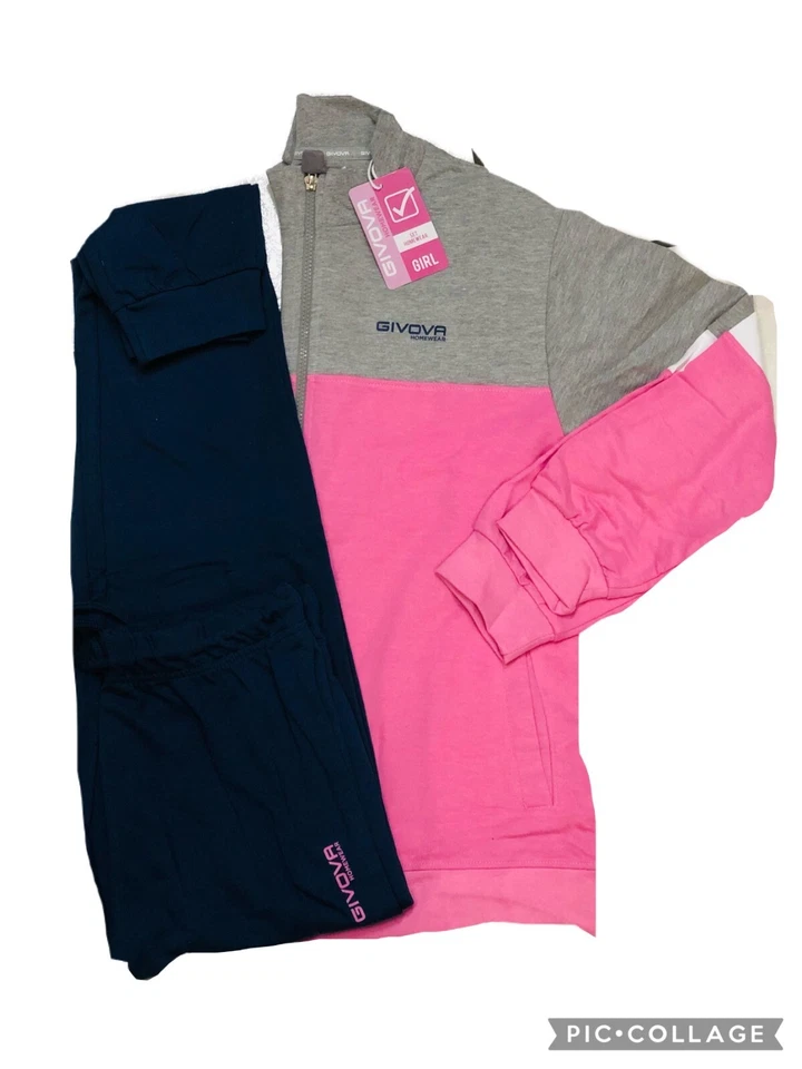 Tuta ragazza/o Bimbo/a Zip Intera Givova 100% Cotone - Immagine 2 di 4