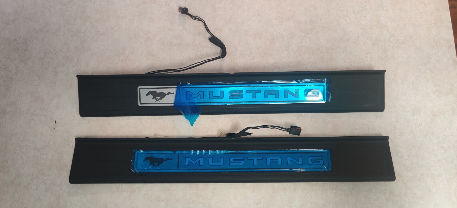2015-2023 Ford Mustang GT Lighted Illuminated Door Trim Sill Scuff Plate (pair)