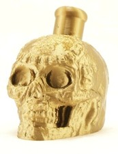 Mayan / Aztec Death Whistle Ancient Gold Skull   MADE IN USA  