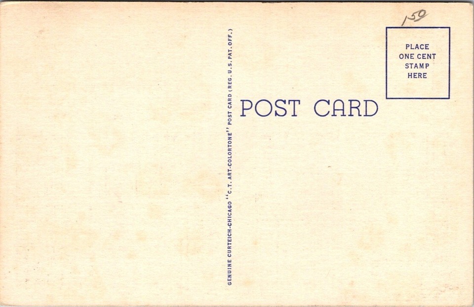 San Angelo TX Tom Green County Court House US Flag Texas 1933 Linen