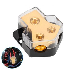 3 pcs Audio Splitter Amp Power 0/2/4 Gauge In 4/6/8 Out 2 Way Distribution Block