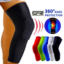 Youth Pad Honeycomb Leg Support Knee Sleeve Brace Sports Support Basketball OBS