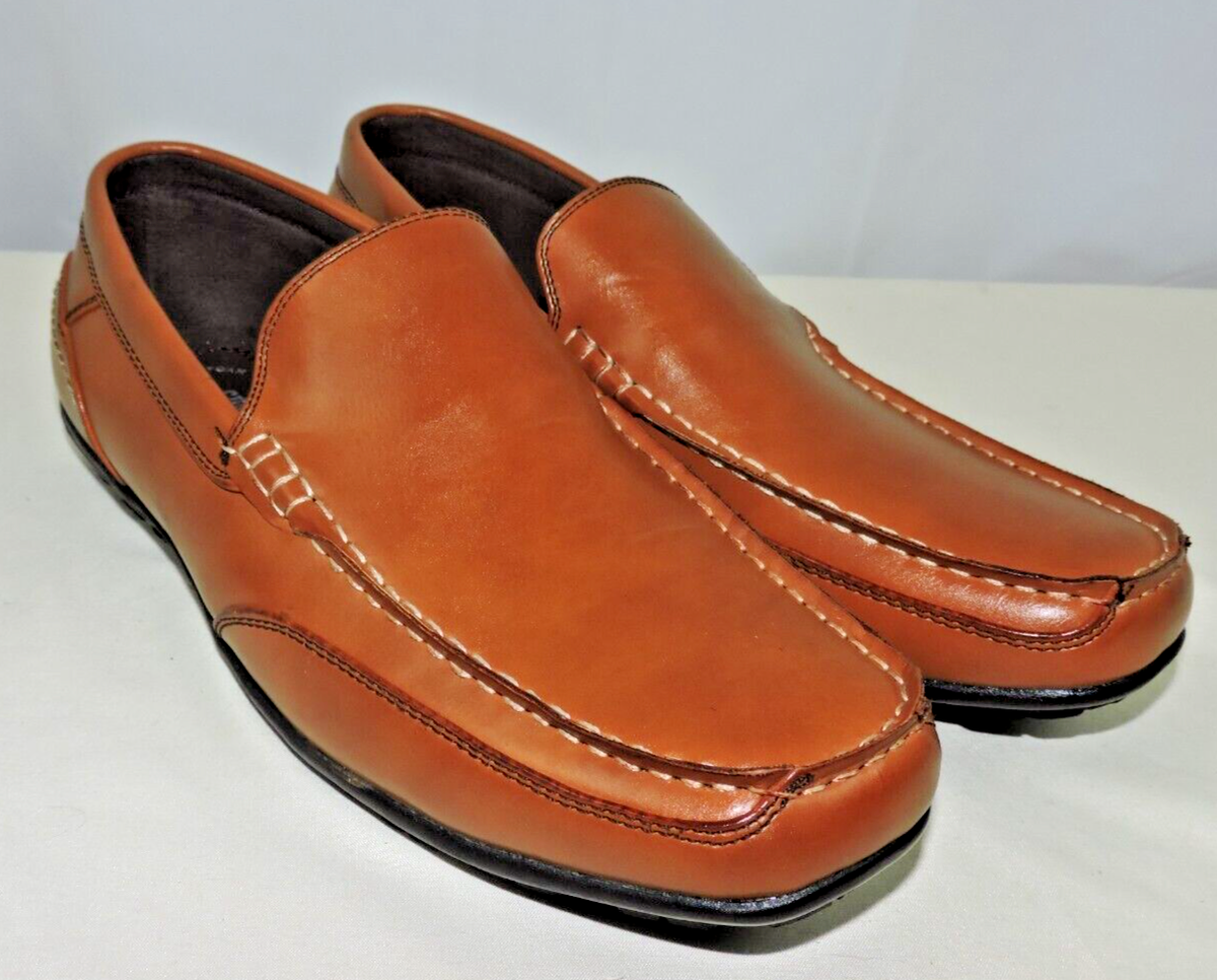 Stacy Adams Memory Foam Shoes Brown Loafers Slip on Casual  display picture 3
