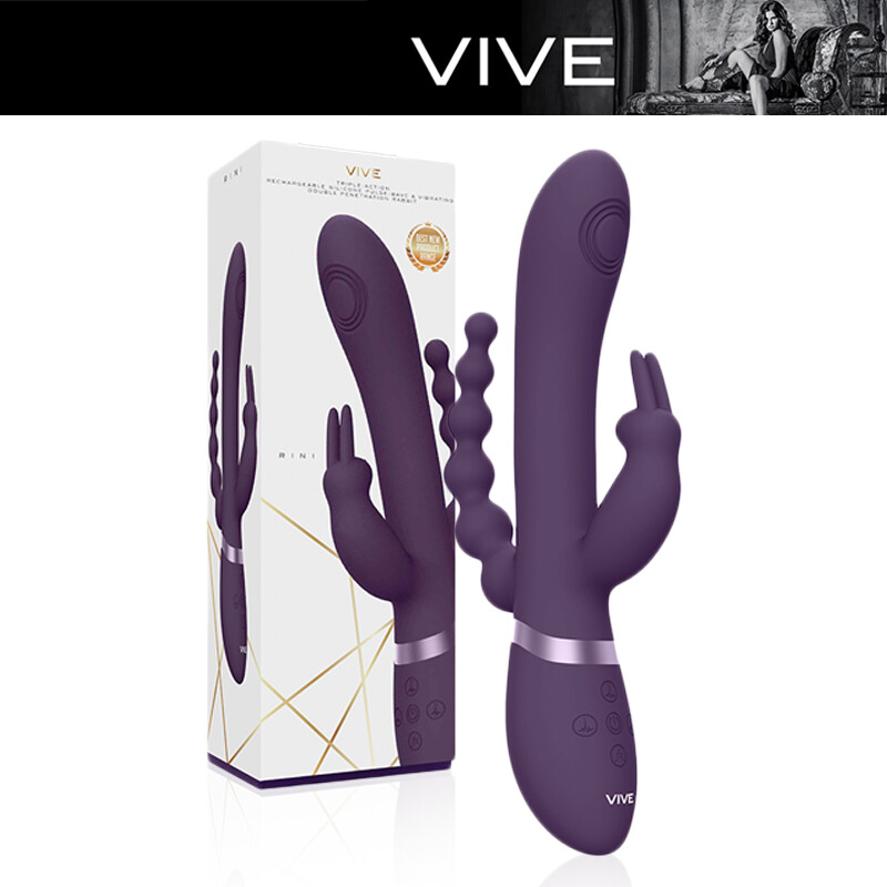 VIVE Rini VIBRATORE RABBIT double penetration triple VIBRATOR Pulse Wave G-SPOT