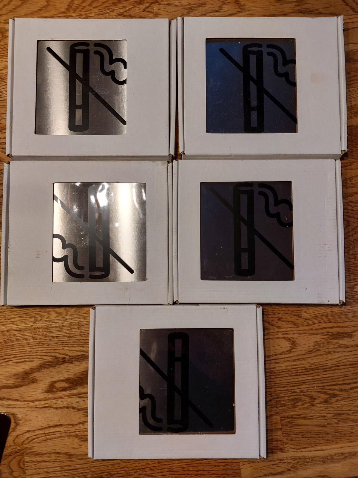 Durable,Nichtraucherschild Edelstahl Design -Rauchen verboten 26 Stück!!