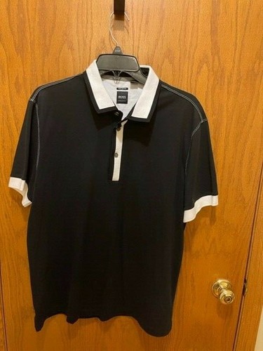 100% Pima Cotton Polo Shirt Black 