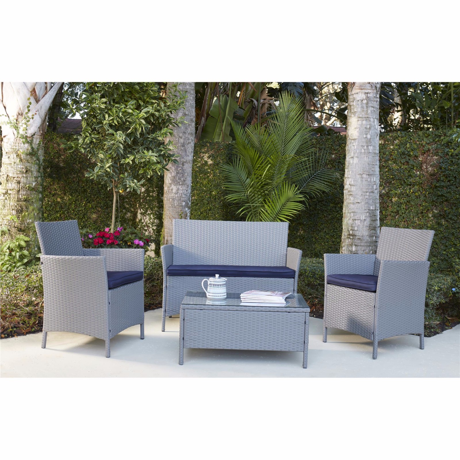 Ennismore 4 Piece Outdoor Replacement Comfort Cushion Set