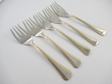 Reed Barton Golden Miro 5 Salad Forks Glossy 188 Stainless Steel Flatware Reed Barton Golden Miro 5 Salad Forks Glossy 188 Stainless Steel Flatware