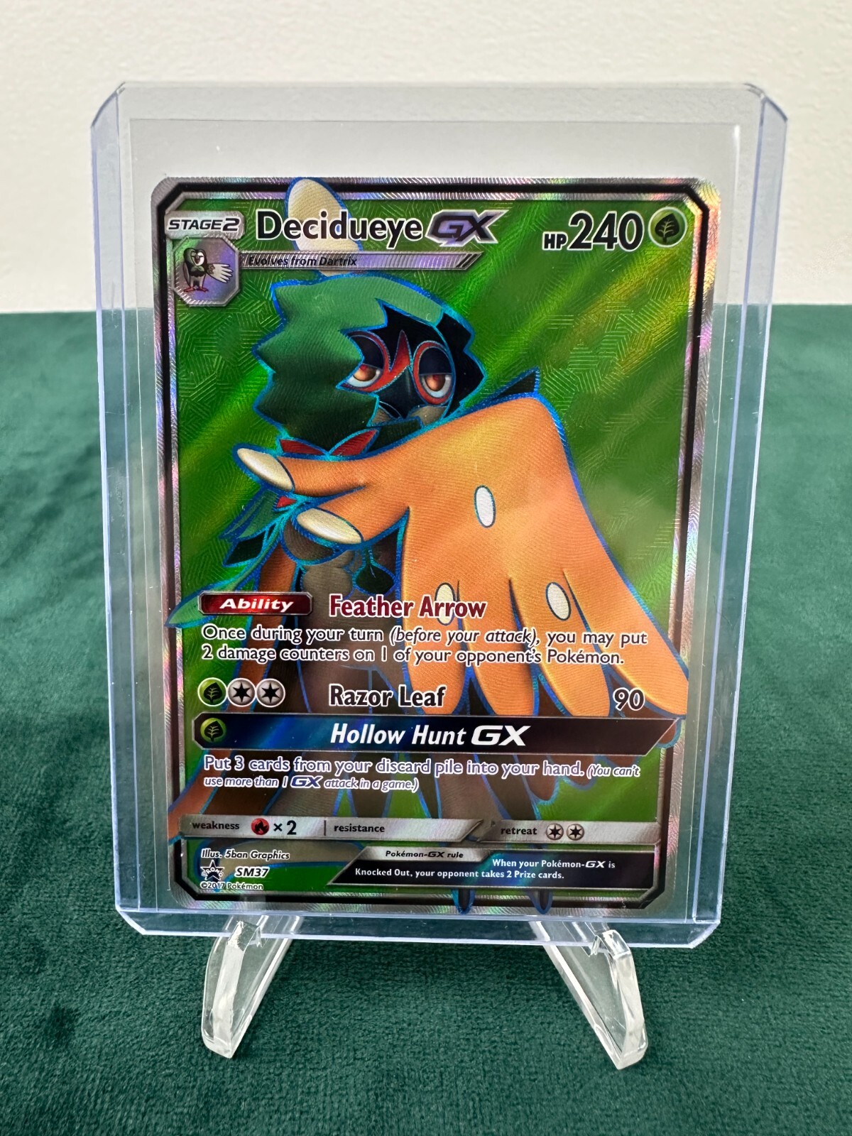 Decidueye GX SM37 NM Full Art Promo Rare Pokemon NM