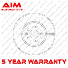 1x Brake Disc Front Aim Fits Vauxhall Astra 2015- 1.6 CDTi TD 13597467