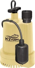 ​K2 SPT03301TPK 1/3 HP Thermoplastic Sump Pump with Piggyback Tethered Switch