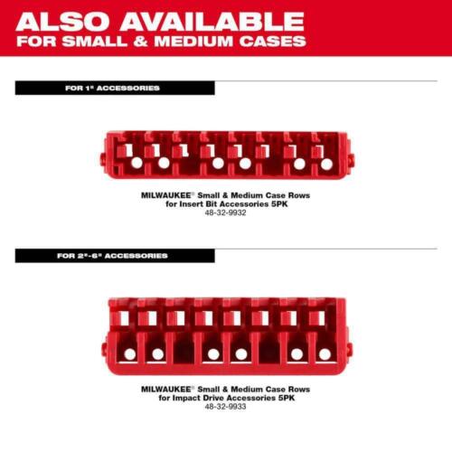 Milwaukee Impact Driver Bit Case Customizable Storage Small Compact Packout Red - Picture 5 of 7