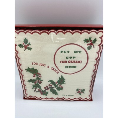 Vintage Christmas Paper Snack Mats Cocktail Freund Mayer England Box of 10