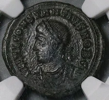 327 NGC Ch VF Constantius II AE3 Nummus Roman Emp Campgate Heraclea (25053004C)