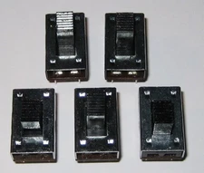 5 X DPDT Slide 3A Switches - 125 VAC - 3 Amp - Metal Body -PC Board Mount Switch