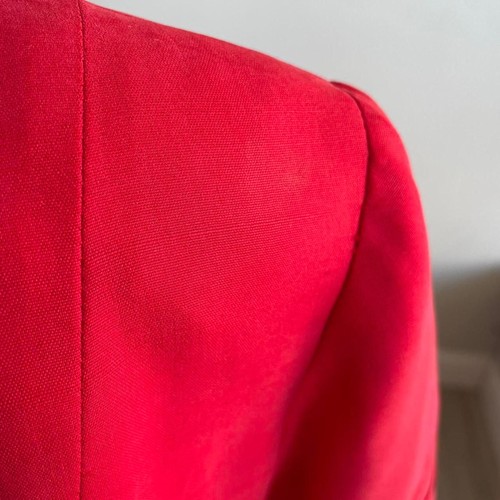 Vintage 100% Silk Red Long Maxi Shirt Dress 90's / 80's Old Money Mob Wife Retro - Picture 5 of 8
