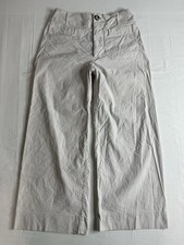 Maeve by Anthropologie The Colette Cream Wide-Leg Crop Pants Size 27