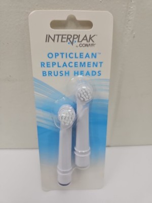 Interplak Opticlean Electric Toothbrush Replacement Brush Heads Pack of 2 (B2)