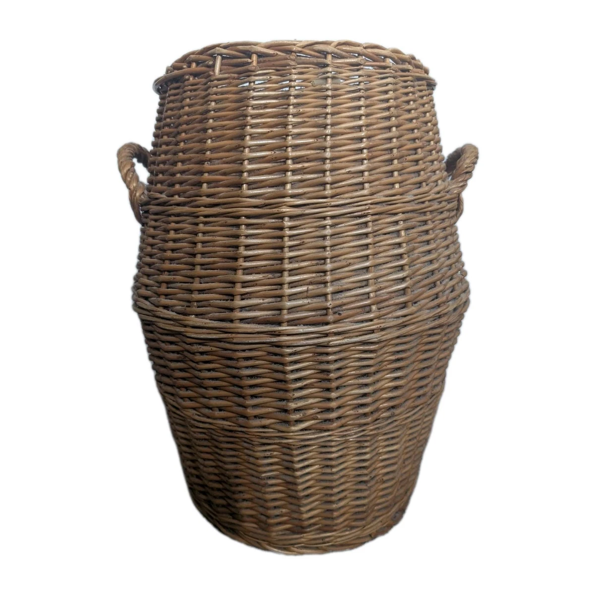 Cestino da parete in rattan intrecciato a mano cestino portaoggetti rotondo a fo