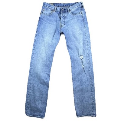 Levi s 501 Mens Premium Big E Heritage Reissue Button Fly Jeans 32X34 Light Wash