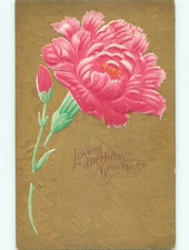 Pre-Linen BEAUTIFUL PINK CARNATION FLOWER FOR BIRTHDAY : make an offer k4456
