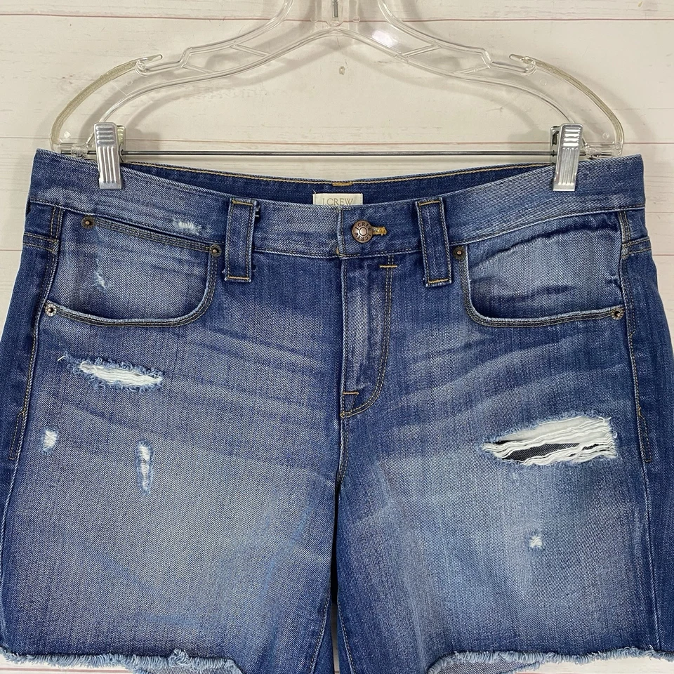 J. Pantalones cortos de mezclilla Crew para mujer talla 31 azul 100 % algodón real-36 W Foto 2 de 4