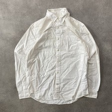Gap Button-Down Mens Small Long Sleeve Solid Cotton Shirt, White
