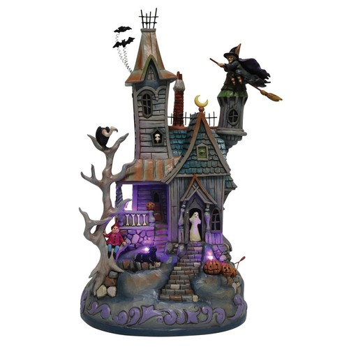 Jim Shore Heartwood Creek Haunted House Figurine, Lit Spooky Halloween House ... - 第 8/9 張圖片