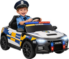 Macchina Elettrica Della Polizia per Bambini 3-5 Anni Con Sirena E Luci 12V 3-7 