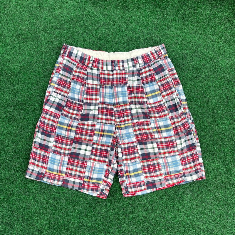 Jos A Bank Madras Patchwork Cotton Shorts Men's Size 34
