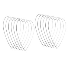 8inch Dream Catcher Rings, 12 Pcs Metal Heart Shape Floral Ring, White Silver
