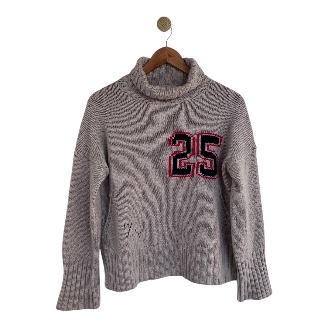 Suéter de lana merino cuello alto ZADIG & VOLTAIRE Bleecker 25 Avoine para mujer XS