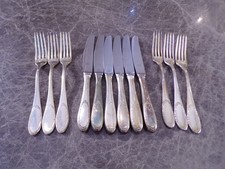BSF Modell 86 Röschen Vorspeisenbesteck 6 Personen 12 Teile in Silber 90 TOP