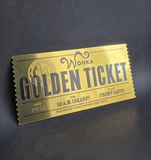 Golden Ticket - Charlie Et La Chocolaterie - Willy Wonka - Ticket D'or