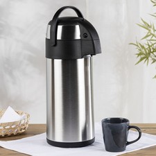 Pump Pot Thermos Thermo Airpot 5L Stainless Steel Double Wall Insulated Coffee Tea